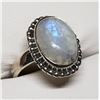 Image 2 : SILVER MOONSTONE (5.5GM)  RING (~SIZE 7)