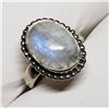 Image 3 : SILVER MOONSTONE (5.5GM)  RING (~SIZE 7)