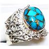 Image 2 : SILVER TURQUOISE "ANTIQUE DESIGN"