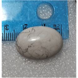 22) NATURAL OVAL 21.5 HOWLITE GEMSTONE,