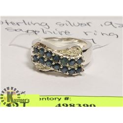 STERLING SILVER .925 SAPPHIRE RING  SIZE 7