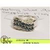 Image 1 : STERLING SILVER .925 SAPPHIRE RING  SIZE 7