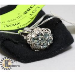 STERLING SILVER .925 BLUE TOPAZ RING SIZE 7
