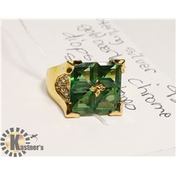 STERLING SILVER .925 GEMSTONE RING SIZE 7