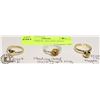 Image 1 : SET OF 3 RINGS, .925 AND GOLD PLATE