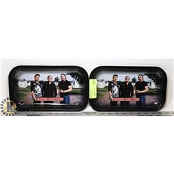TWO TRAILER PARK BOYS METAL TRAYS