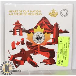 2017 SILVER THREE DOLLAR CANADIAN HEART OF NATION