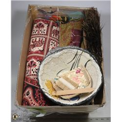 ASIAN DECORATIVE ITEMS - BOX LOT