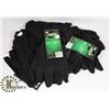 Image 1 : 1 DOZEN BLACK HORIZON FABRIC GLOVES