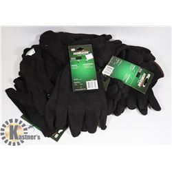 1 DOZEN BLACK HORIZON FABRIC GLOVES