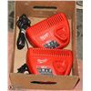 Image 1 : 2 MILWAUKEE M12 CHARGERS