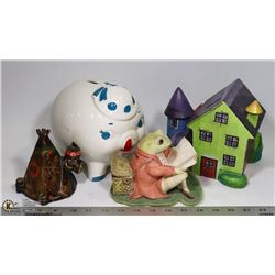 LOT OF MISCELLANEOUS COLLECTIBLE COIN BANKS