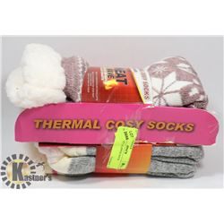 2PK OF COZY SLIPPER SOCK INFRARED