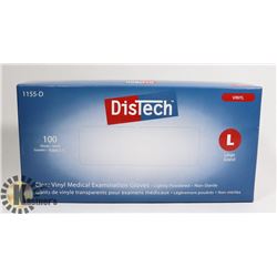 CLEAR VINYL MEDICAL EXAMINATION GLOVES SIZE LARGE