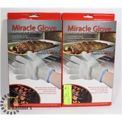 LOT OF TWO NEW MIRACLE GLOVE HOT SURFACE