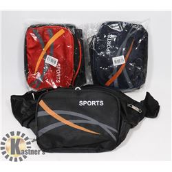 LOT OF 3 NEW ADJUSTABLE FANNY PACKS