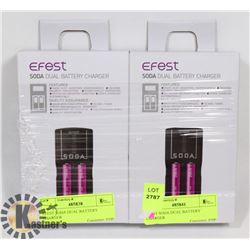 TWO EFEST SODA DUAL BATTERY CHARGERS