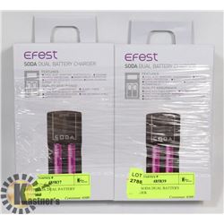 TWO EFEST SODA DUAL BATTERY CHARGERS