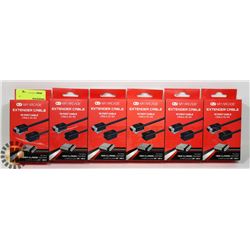 LOT OF 6 EXTENDER CABLES FOR NES CLASSIC EDITION