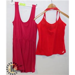 SLIM FIT ROSETTE RED, TANK TOP BY LORNA JANE AND