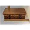 Image 2 : 15)  OAK JEWELRY BOX AND CONTENTS