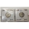 Image 1 : 19)  LOT OF 2 CANADIAN SILVER NICKLES