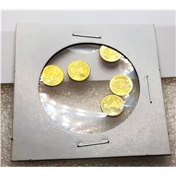 2)  LOT OF 5 ST. GAUDIN 24KT GOLD PLATED