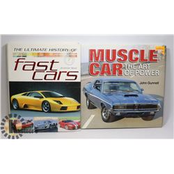 2 HARDCOVER MUSCLE AND FAST CARS BOOKS