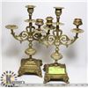 Image 1 : PAIR OF VINTAGE BRASS CANDELABRA