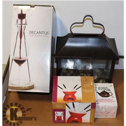 DECANTUS WINE AERATOR STAND,FONDUE SET,GLASS