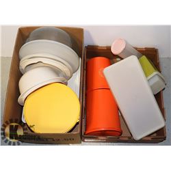LOT OF 2 BOXES OF ASSORTED VINTAGE TUPPERWARE