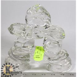 INUKSHUK MADE OF GLASS  WITH ARTIST NAME