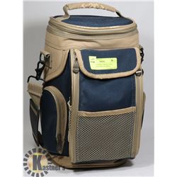 INSULATED WINE TRAVEL BAG, COMES WITH TWO GLASSES,