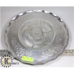 VINTAGE METAL LAZY SUSAN WITH ORNATE