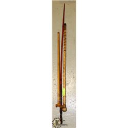 LOT OF THREE VINTAGE CANE/WALKING STICKS