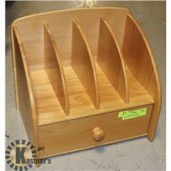 VINTAGE SOLID  WOOD TABLE/OFFICE ORGANIZER