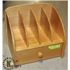 Image 1 : VINTAGE SOLID  WOOD TABLE/OFFICE ORGANIZER