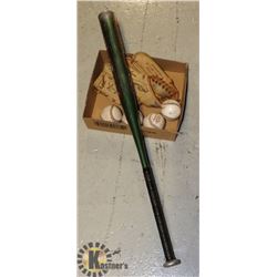 BASEBALL GAME SET (BAT, GLOVES, BALLS)