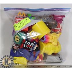 LARGE BAG OF COLLECTABLE VINTAGE MISC TOYS