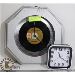 COLLECTABLE ROCK & ROLL CLOCK W/ALARM CLOCK