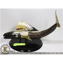 VINTAGE HAND CARVED HORN, FISH ORNAMENT