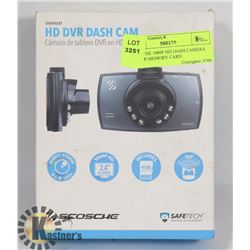 SCOSCHE 1080P HD DASH CAMERA W/ 4GB MEMORY CARD