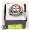 Image 1 : 316L STEEL KNIGHTS TEMPLAR RING SIZE 11