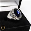 Image 1 : NEW MEN'S RING WITH BLUE STONE - SIZE 8 -