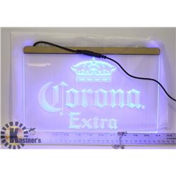 NEW BLUE NEON LIGHTED "CORONA EXTRA" SIGN