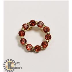 #130-RED GARNET PENDANT