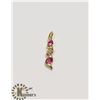 Image 1 : #124-RED RUBY & CZ PENDANT