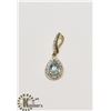 Image 1 : #142-SKY BLUE TOPAZ & CZ PENDANT