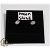 Image 1 : #8-MOONSTONE STUD EARRINGS  -.925 STIRLING SILVER