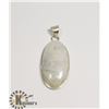 Image 1 : #66-NATURAL MOONSTONE PENDANT -.925 SILVER PLATED
